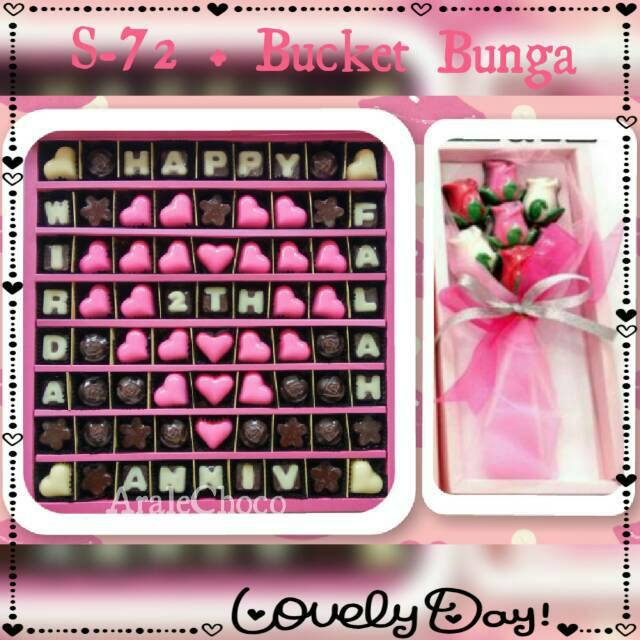 Coklat ucapan+bucket/coklat karakter/coklat praline