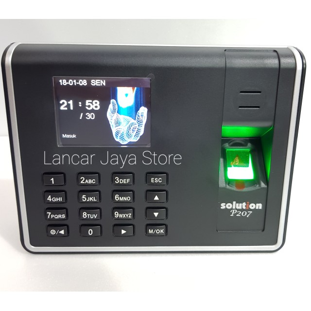 Alat Mesin Absen Sidik jari / Finger Print Solution P207 Hitam Shopee Indonesia