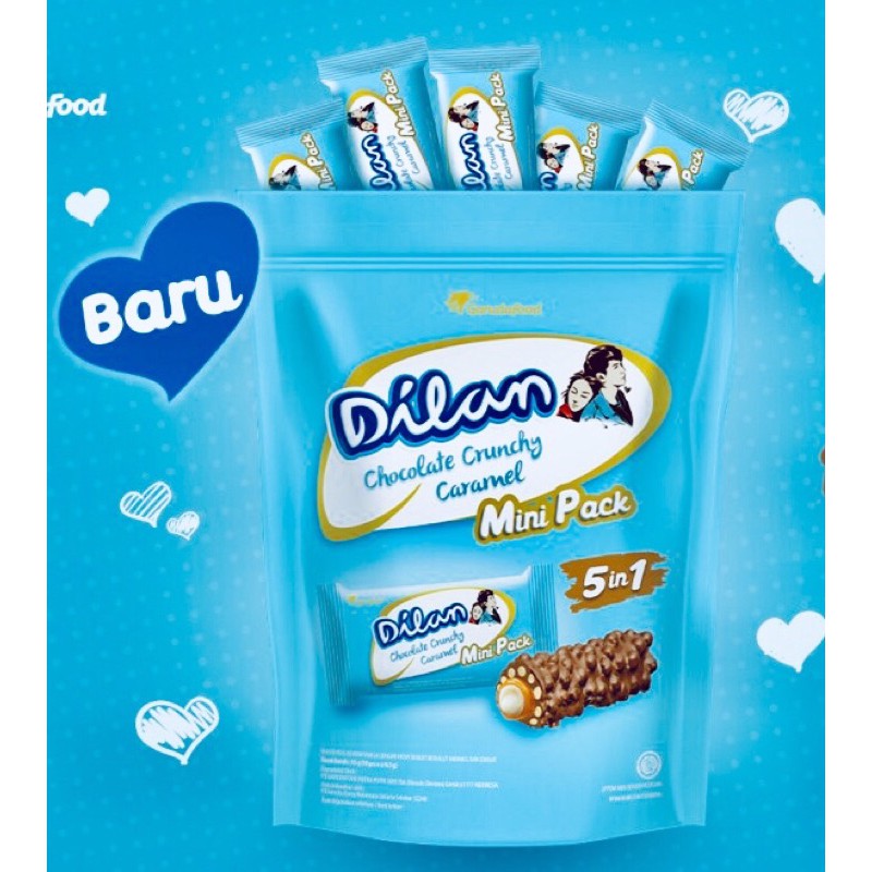 Jual Dilan Chocolate Crunchy Caramel Mini Pack Kemasan Baru Pouch 95G Isi 10 Pcs Coklat | Shopee Indonesia