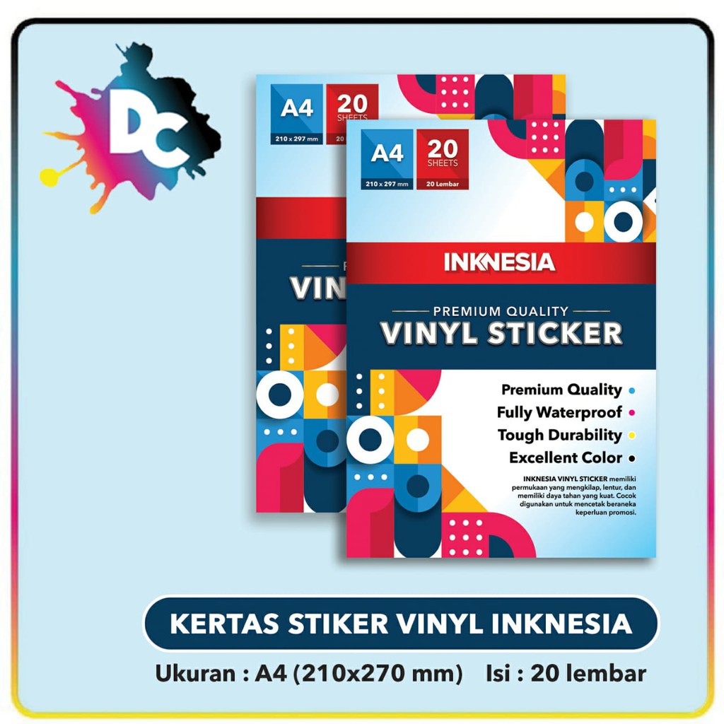 Jual Kertas Sticker Vinyl Glossy A4 isi 20 lembar Shopee Indonesia