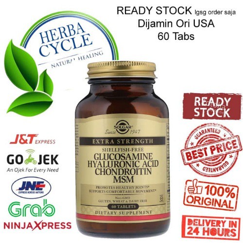Jual Solgar Glukosamin Hyaluronic Acid Chondroitin Msm, 60 Tab Ori Usa | Shopee Indonesia