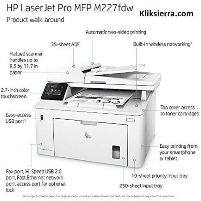 Jual Kli. 87 Hp Laserjet Pro Mfp M227Fdw Printer Hp Laserjet Pro Mfp M 227Fdw | Shopee Indonesia