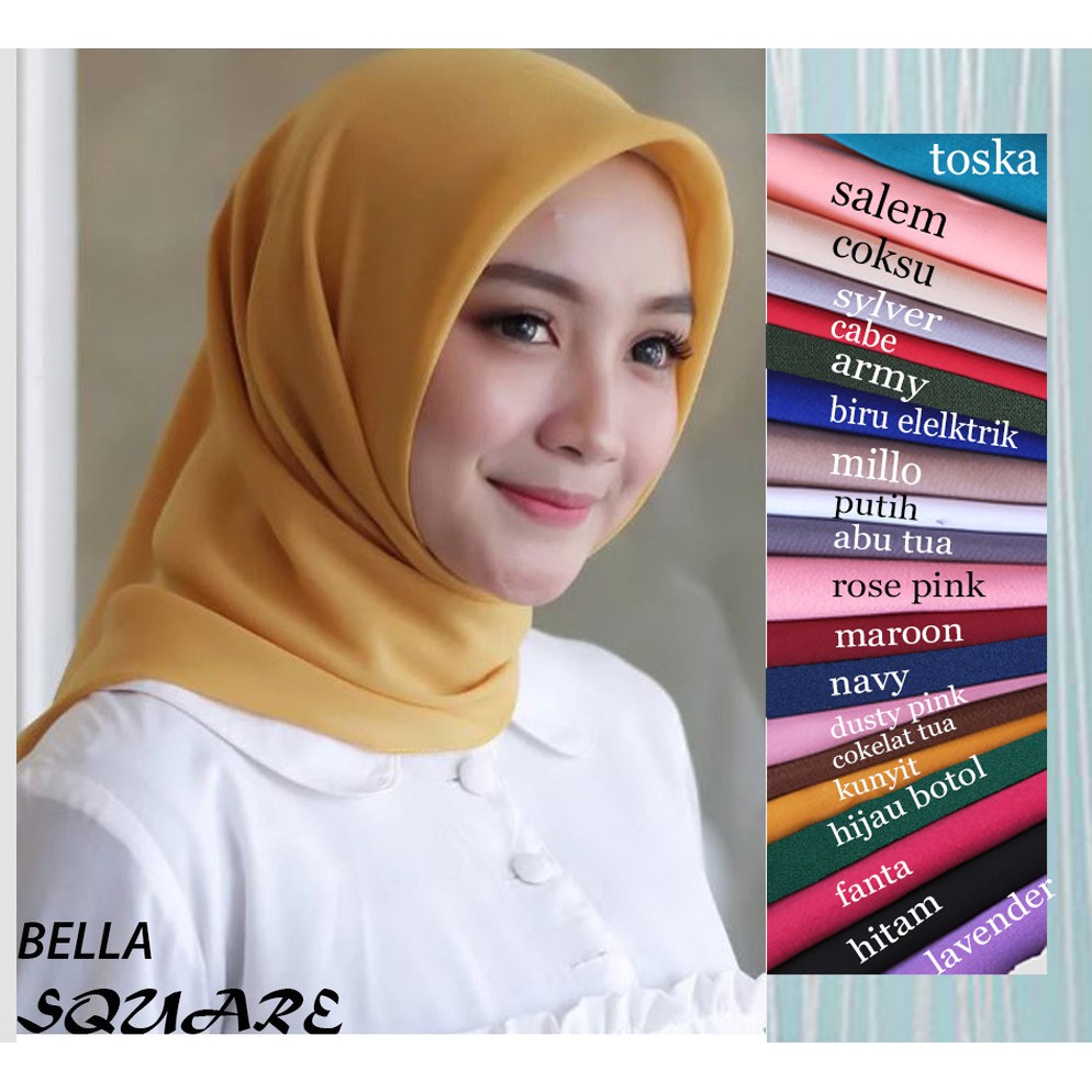 LAUDYA BELLA SQUARE PROMO HIJAB JILBAB SEGI EMPAT KERUDUNG DAILY