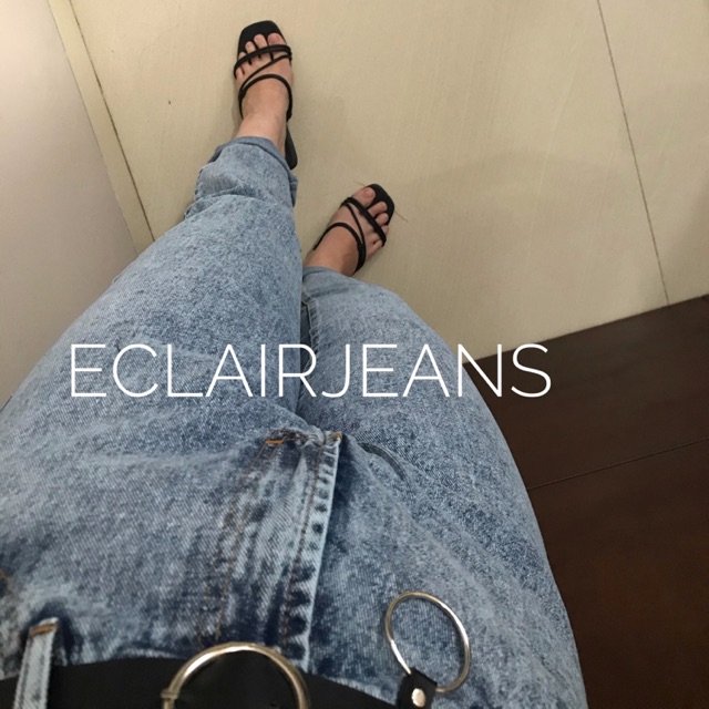 ELWI HW boyfriend in snow blue / boyfriend jeans wanita warna biru snow
