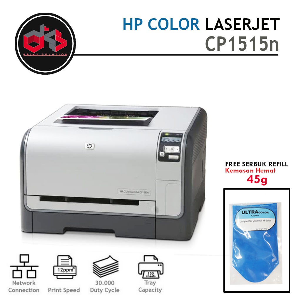 Jual Printer HP Color LaserJet CP1515n Printer Laser Color A4