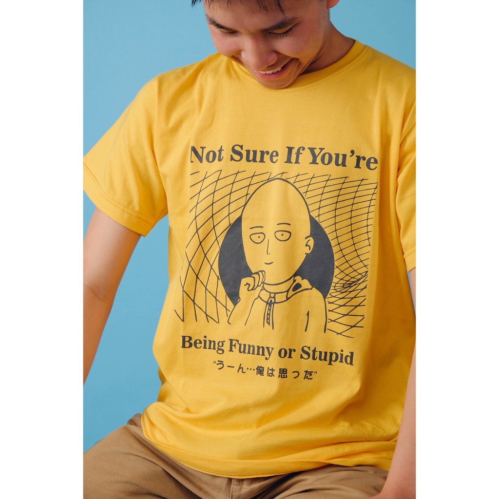 Kuruu Shirt Baju Anime ONE PUNCH MAN Saitama Yellow OFFICIAL Shopee