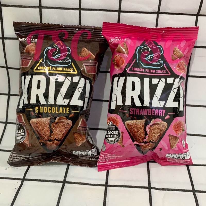 Jual KRIZZI CRUNCHY PILLOW SNACK (chocolate,strawberry) 55gr Shopee