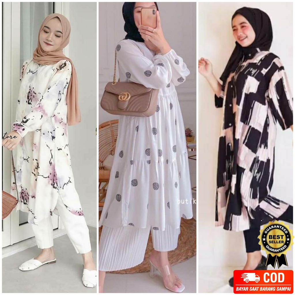 Tunik Rayon Viscose Premium Motif Terbaru Shopee Indonesia