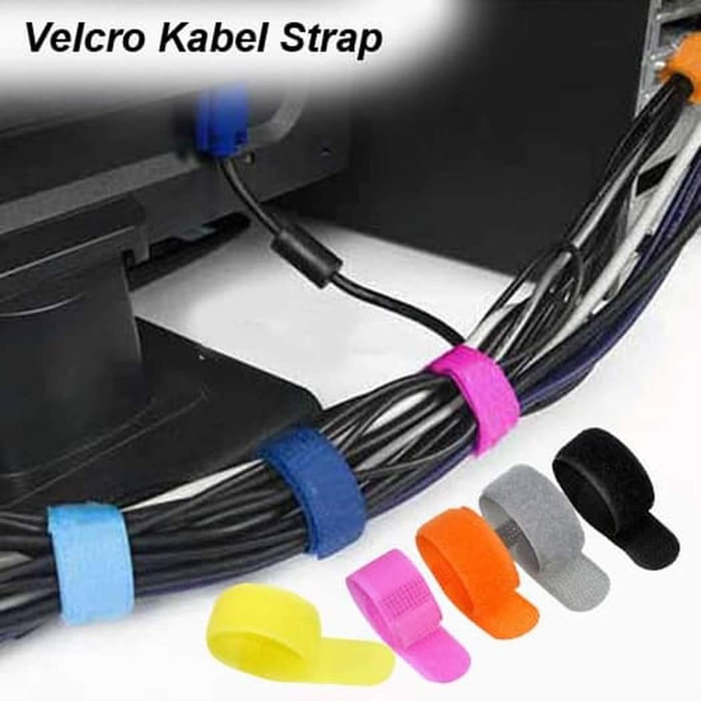 Jual VELCRO KABEL STRAP Penjepit Kabel Organizer Velcro Strap Binder