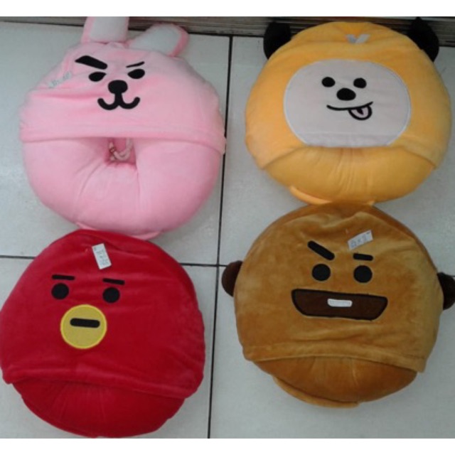 Boneka Bantal leher dan pelindung kepala karakter BT21