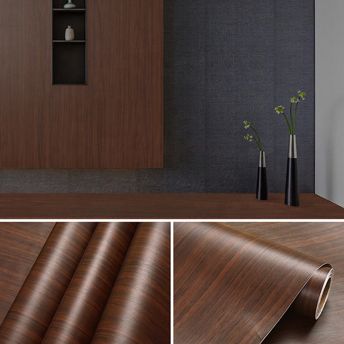 Jual Motif Baru - Murah Wallpaper Sticker Dinding Kayu Coklat Polos Plitur Mebel Natural 10 Meter | Shopee Indonesia