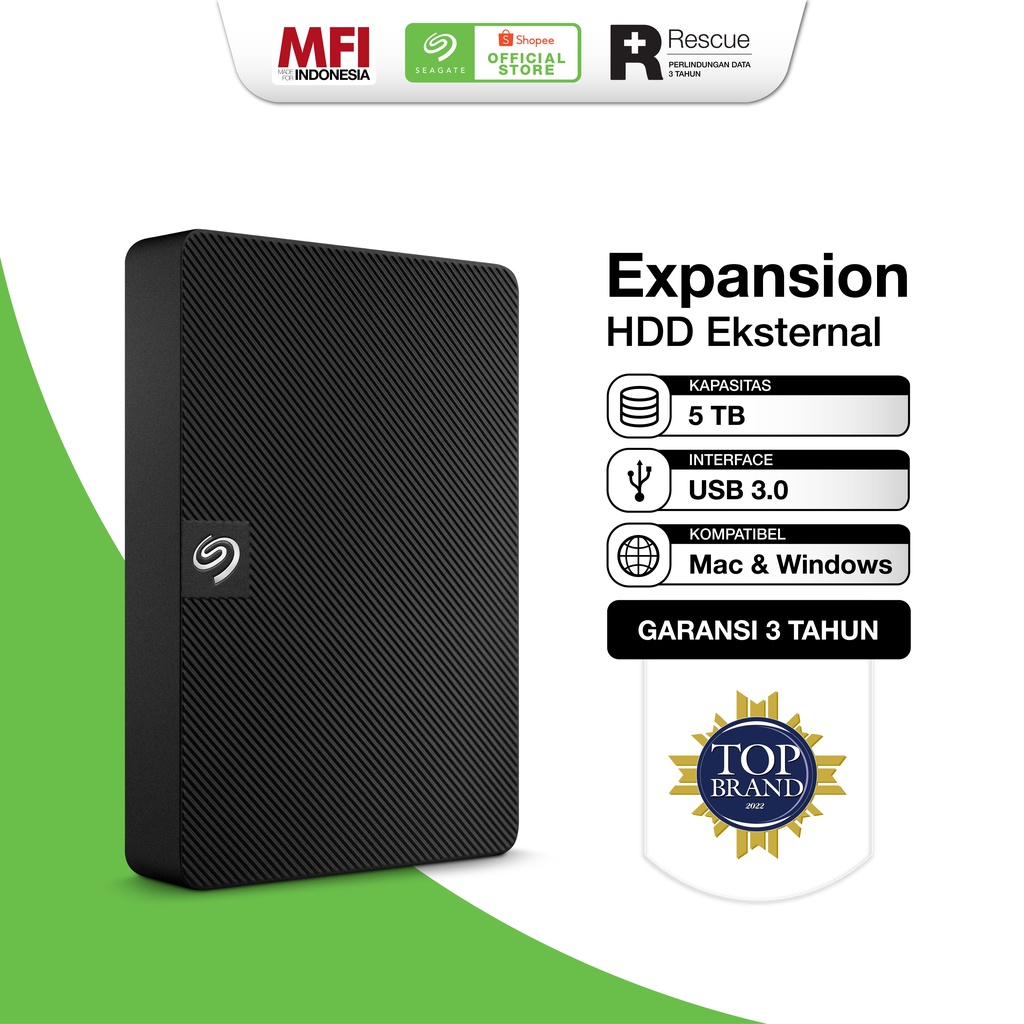 Jual Seagate Expansion Hardisk Eksternal 5Tb - Hitam | Shopee Indonesia