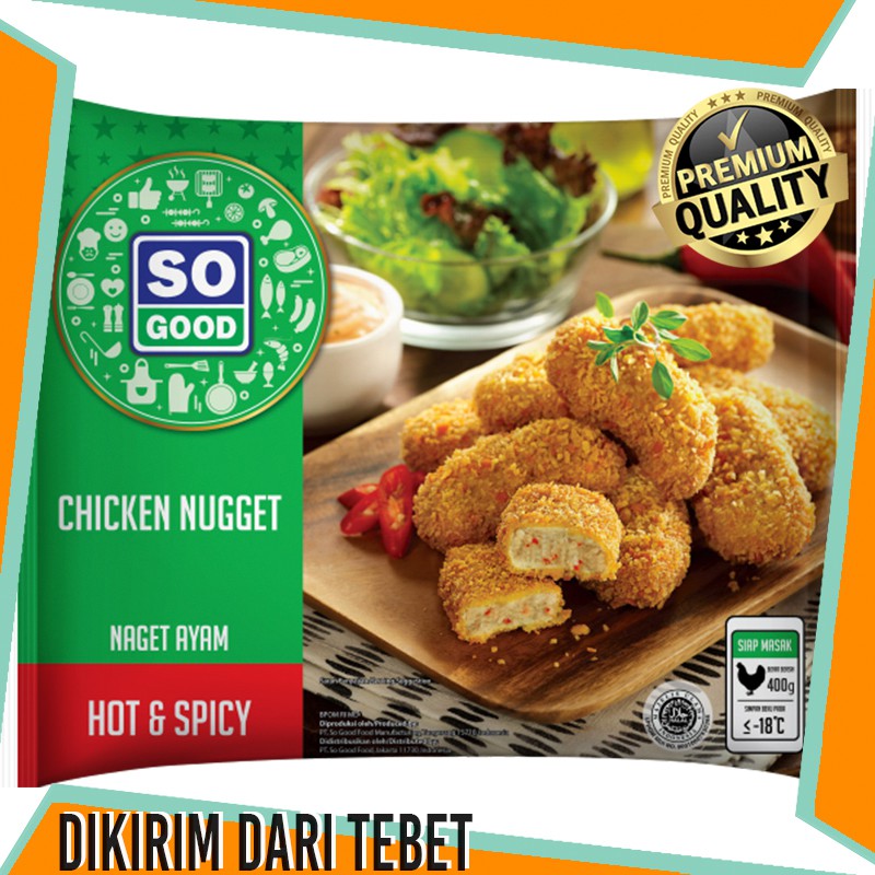 So Good Chicken Nugget Hot N Spicy 400G / Nugget / Makanan