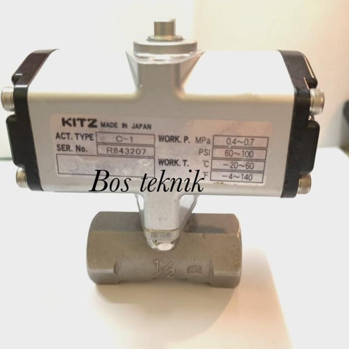 Jual Kitz Pneumatic Actuator Ball Valve Ss316 CUte 3/4" / Akuator