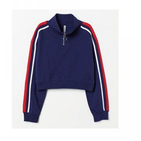 Serbuuuu.. DIVIDED by H&amp;M Zipper Sweatshirt - Navy - Sweater Wanita Branded  Original | Shopee Indonesia