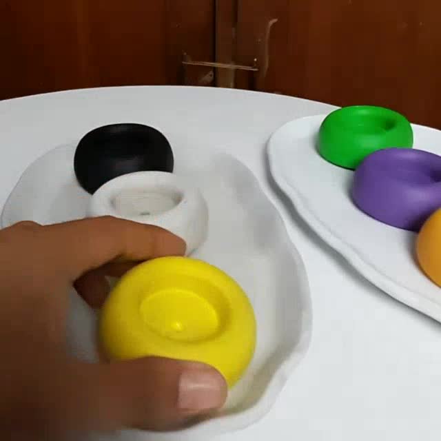 [S113] Paket 3 pcs Pot Keramik Kaktus Mini Bentuk Donat + Tatakan Alas