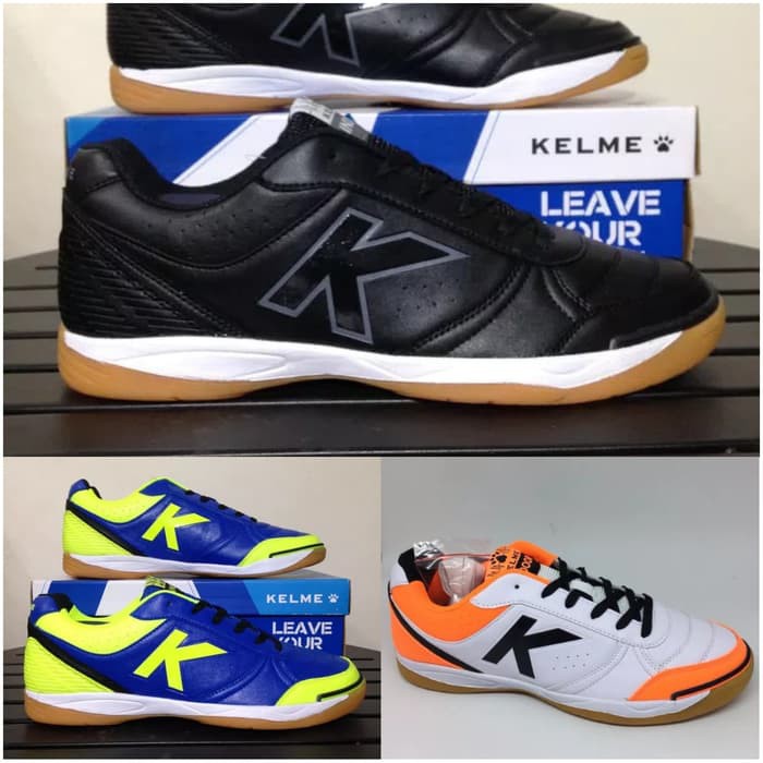 Sepatu Futsal Kelme K Strong Black White Navy Original
