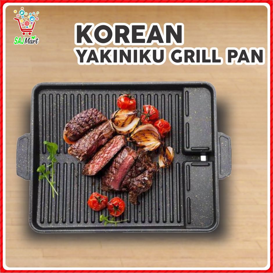 Jual BBQ Grill Pan / Oil Free Korean Yakiniku Grill Pan/ Korean Grill Pan Shopee Indonesia