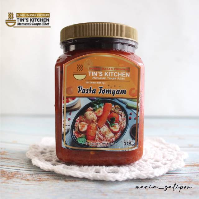 PASTA TOMYAM BUMBU TIN'S KITCHEN 375 GR HOMEMADE INSTAN PRAKTIS
