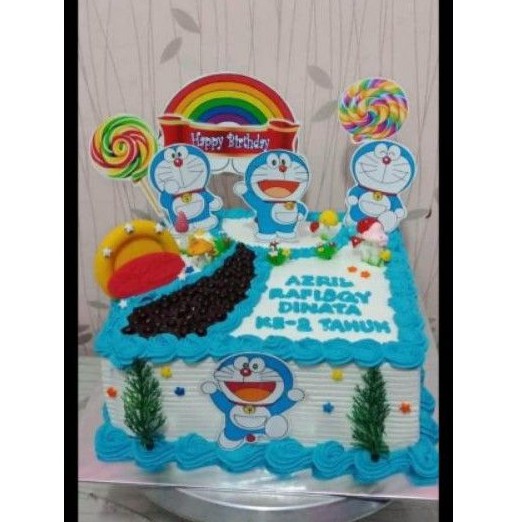 Jual Cake Ultah Doraemon/Cake Coklat/Blackforest/Cake Ultah | Shopee Indonesia