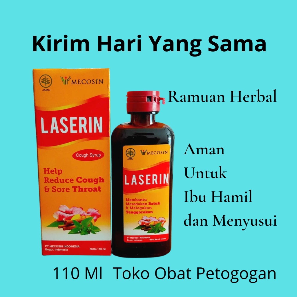 Jual Laserin Sirup Obat Batuk Herbal Aman Untuk Ibu Hamil dan Menyusui