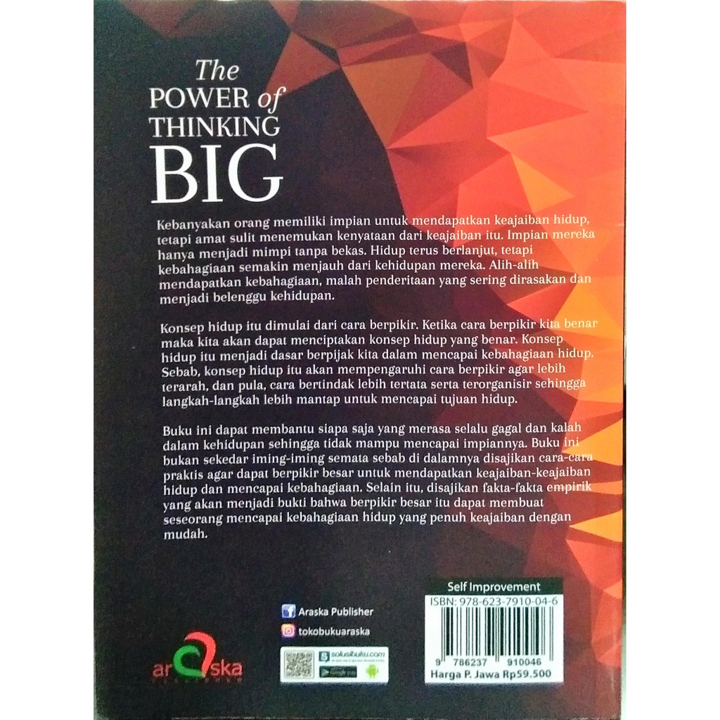 BUKU MOTIVASI THE POWER OF THINKING BIG / DENIEDA FANUN | Shopee Indonesia