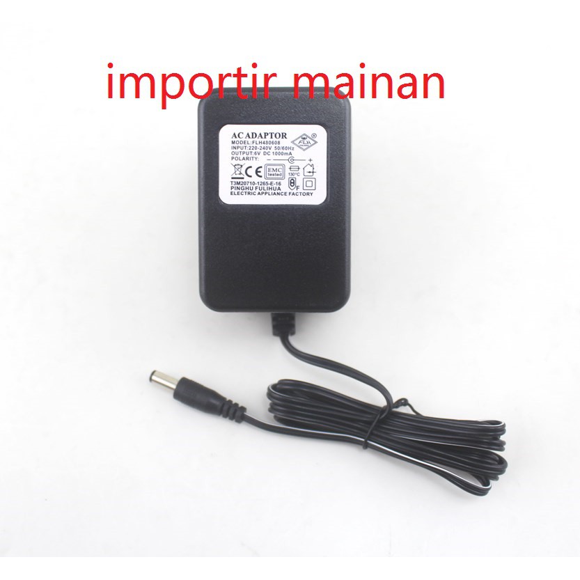 Jual Charger Mobil Aki Anak 6V Output 1000Ma Charger Mobilan Aki Anak Pliko Rastar | Shopee Indonesia