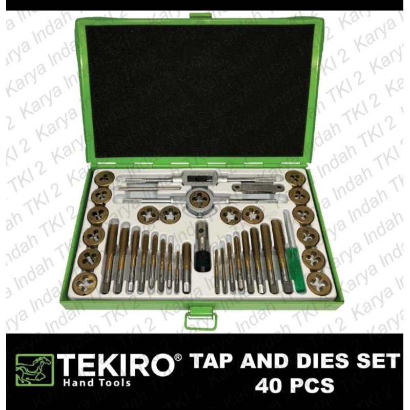 Jual TEKIRO TAP AND DIES SET 40 PCS ALAT SENAI SNAI ULIR DRAT BAUT