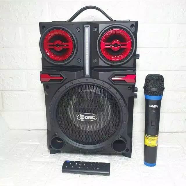Jual COD SPEAKER BLUETOOTH KARAOKE GMC 897Q 6.5 Inch PLUS MIK WIRELESS