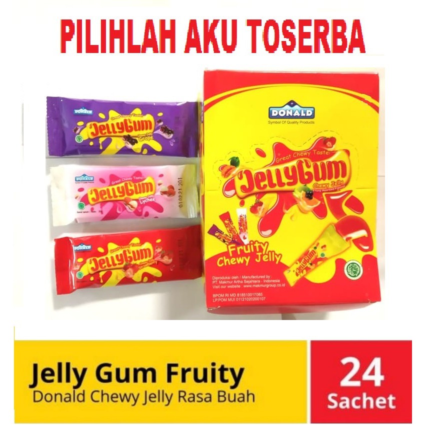 Jual JELLY GUM DONALD FRUITY isi 24 x 25 gr ( HARGA 1 BOX ) Shopee
