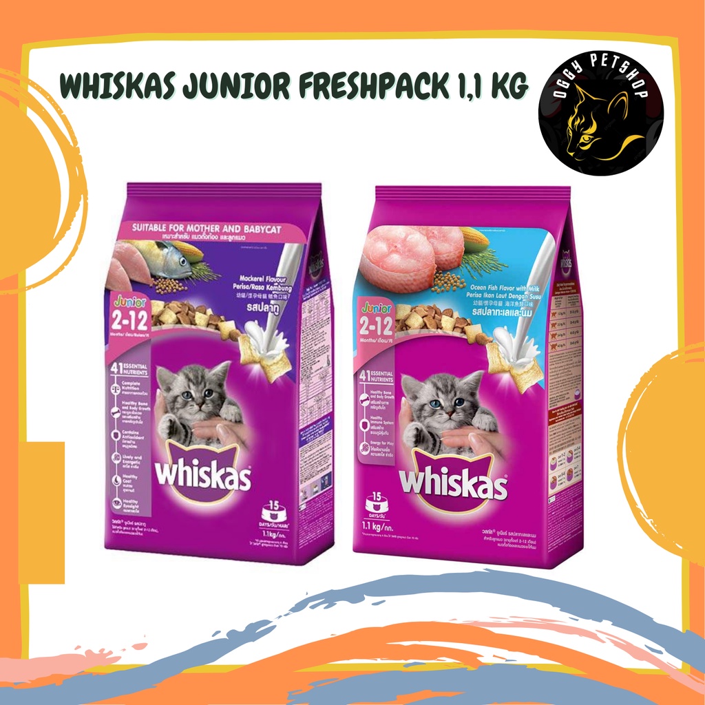 Jual WHISKAS JUNIOR Kitten Food Makanan Kucing Kemasan Freshpack 1