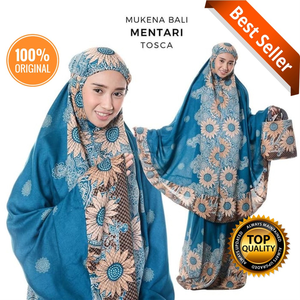 Mukena Jumbo Bali Adem Mukenah Rayon Motif Bunga Matahari