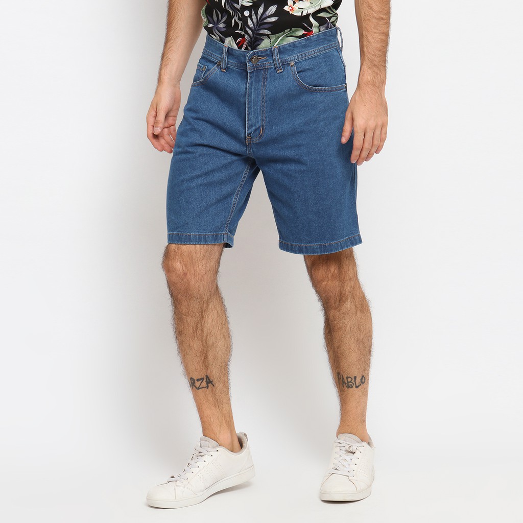 VENGOZ Celana Jeans Pendek Pria Ice Blue Shopee Indonesia