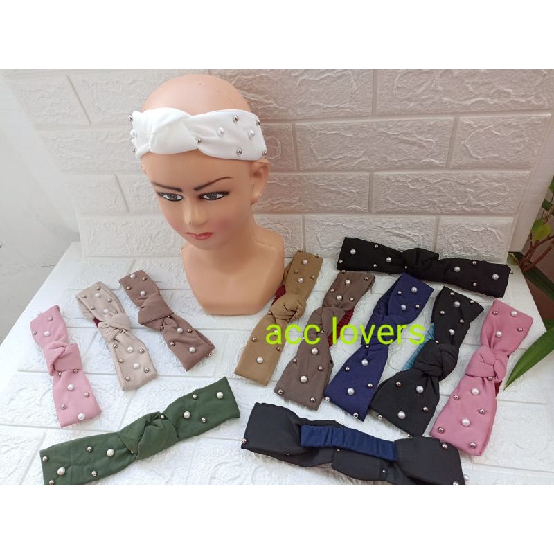 Jual bandana korea bando korean style dewasa bendo mutiara korean idol Shopee Indonesia