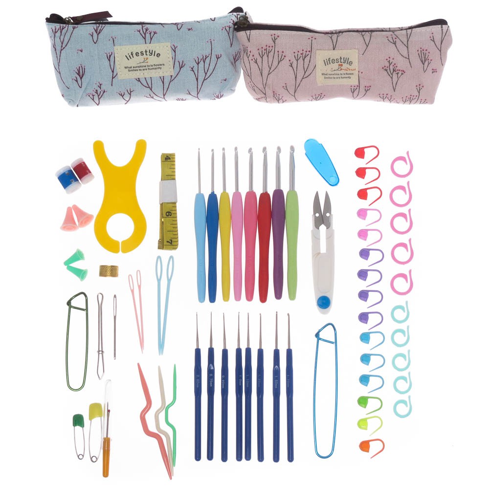 Paket Alat Rajut Hakpen Set Dompet Bunga Shopee Indonesia