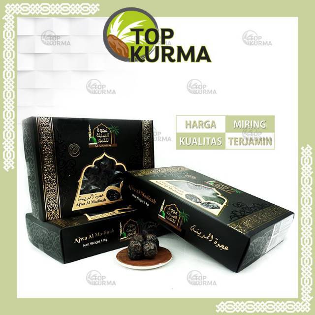 Kurma Ajwa Premium 1 kg / Nabi Super Kemasan Mewah Oleh