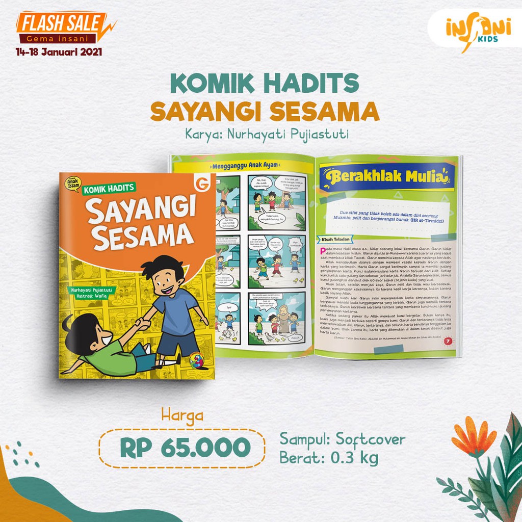 Jual Komik Anak Islami Hadist Sayangi Sesama Indonesia|Shopee Indonesia