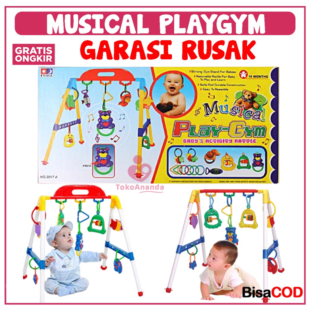 Baby Musical Playgym Musik Mainan Rattle Baby Anak Play Gym
