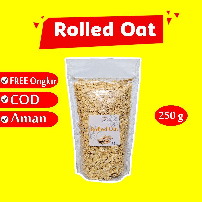 Jual ROLLED OAT 250GR OATMEAL GANDUM UTUH OATS KASAR NATURAL SEREAL