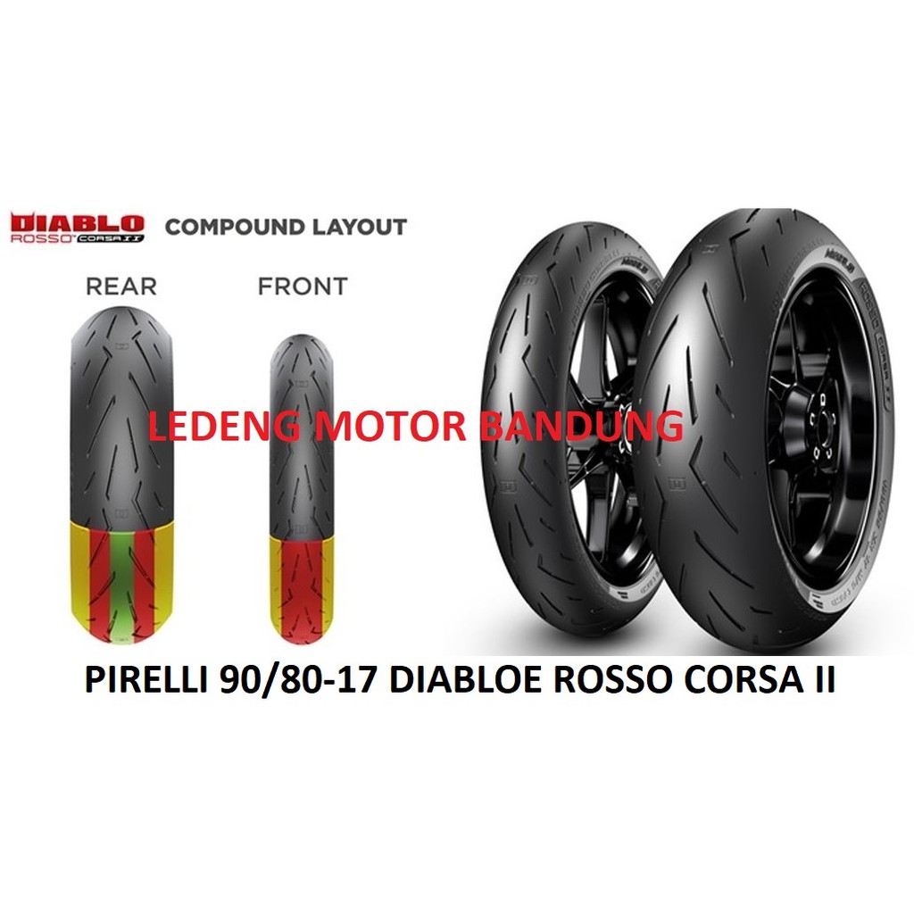 Jual Pirelli 90/80-17 Diablo Rosso Corsa Ii Ban Tubeless Soft Compound Motor Balap Racing | Shopee Indonesia