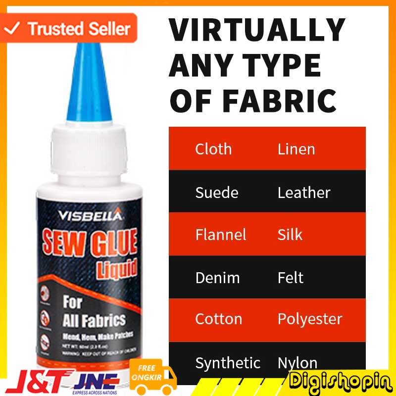 Jual VISBELLA Cairan Liquid Lem Perekat Khusus Kain Kulit Sew Glue 60ml