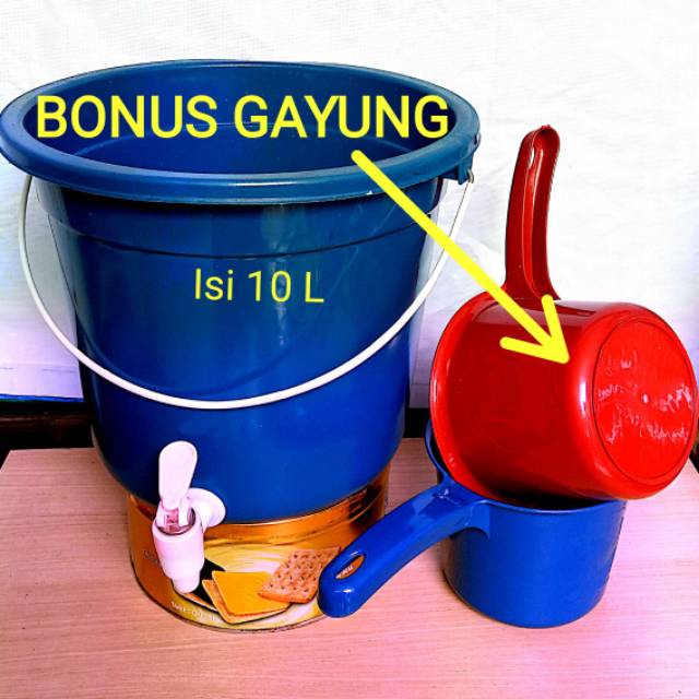 Ember kran/Ember kran Cuci tangan/ember kran cuci virus/Ember Kran serbaguna/Bonus gayung 10