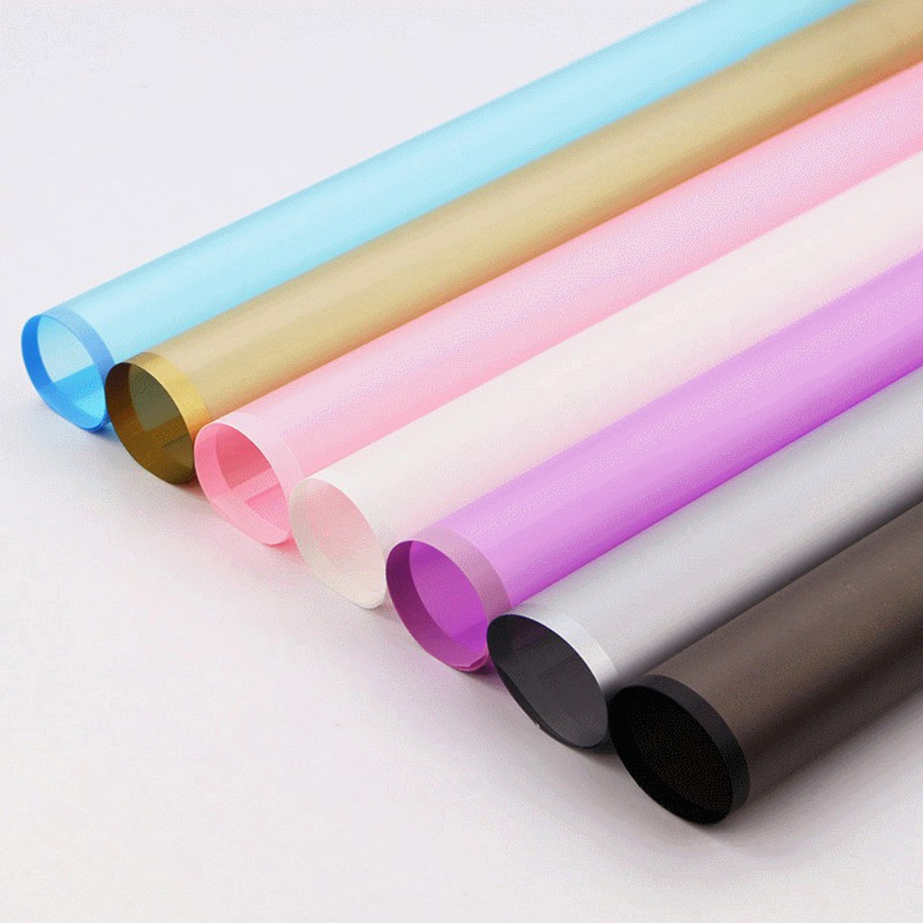 Flower Wrapping Paper Transparent Color Frame Cellophane Kertas Buket