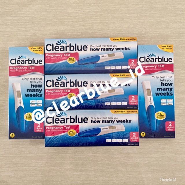 Clearblue Clear Blue Pregnancy Test pack with weeks indicator (harga