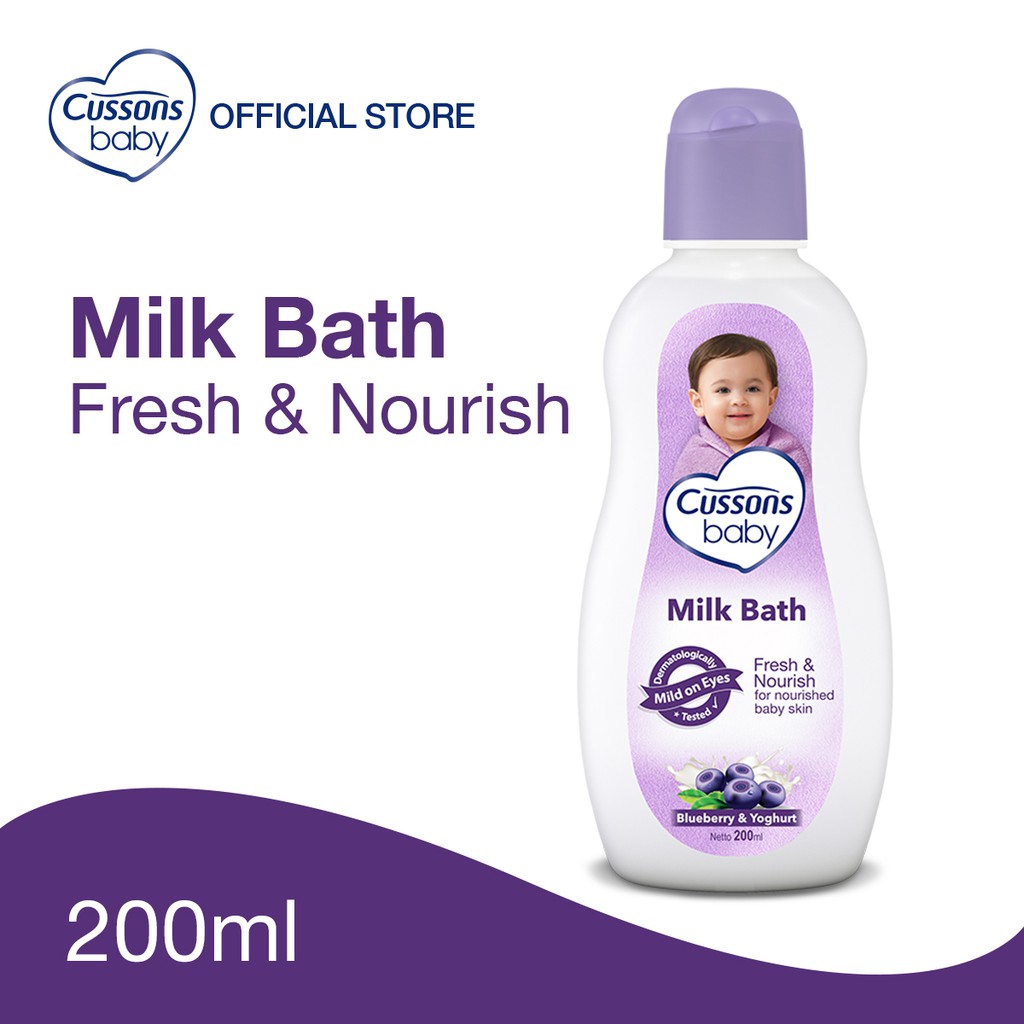 Cussons Baby Milk Bath Fresh & Nourish 200ml Shopee Indonesia