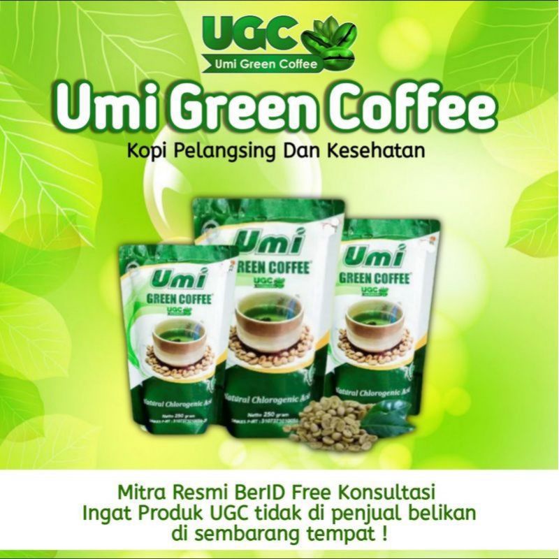 Jual Umi Green Coffee UGC ASLI Biji Kopi Hijau Kesehatan Herbal