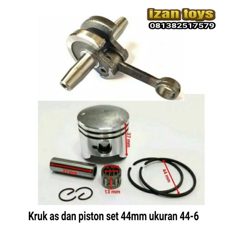 smal kruka Jual Paket Kruk As Dan Piston Set 44-6 U/ Motor Mini Trail/Mini Gp/Mesin Rumput 50Cc Indonesia|Shopee Indonesia