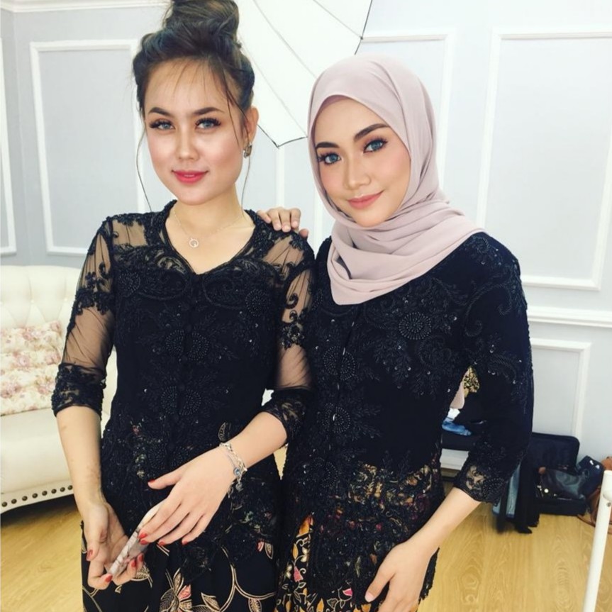 Jual KD Fashion Kebaya Pesta Modern Kerah Sunda Lengan 7/8 Payet Semi
