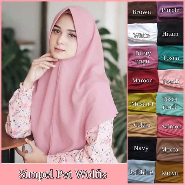 Jilbab khimar pet khimar SIMPEL pet antem / khimar simpel / khimar pet