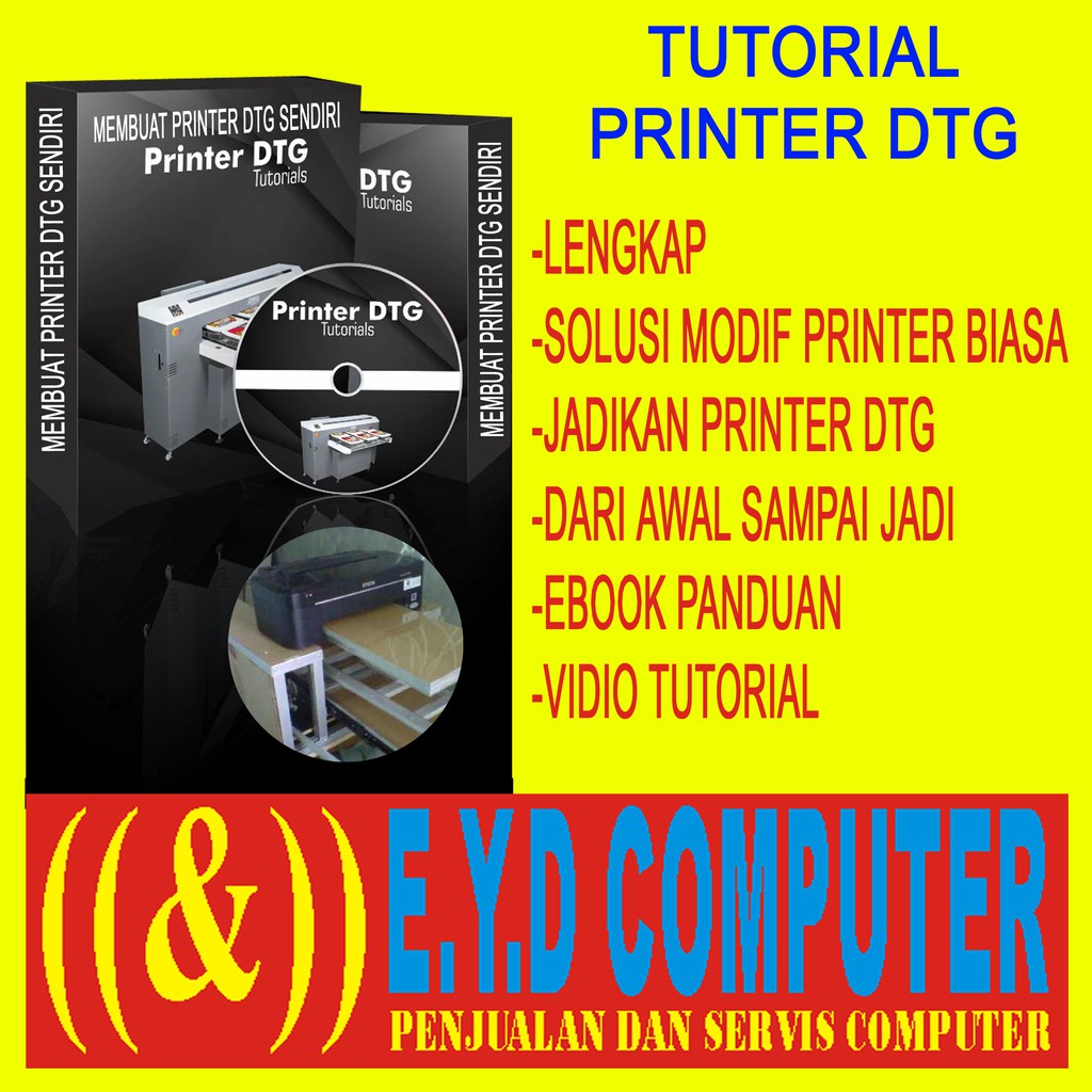 TUTOARIAL MEMBUAT PRINTER DTG SENDIRI LENGKAP DARI AWAL SAMPAI JADI MODIFIKASI PRINT BIASA JADI
